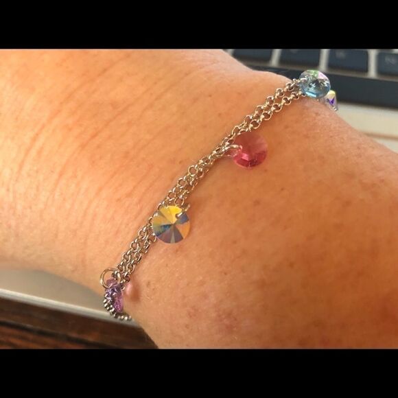 Swarovski authentic Crystals whiterhodium bracelet - Picture 9 of 14